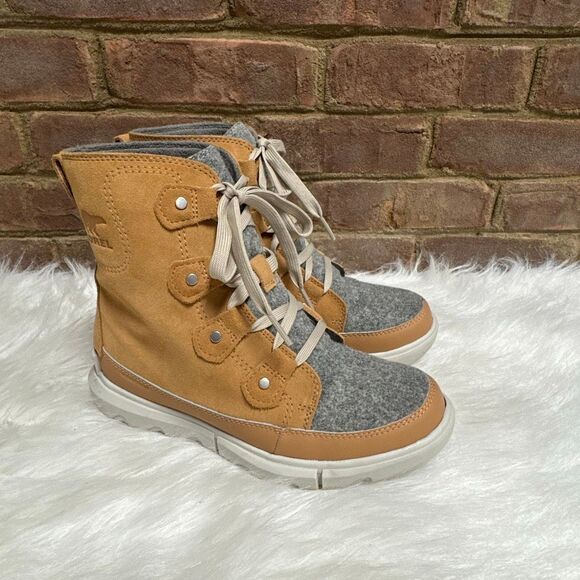 Sorel Women's Tan Explorer Next Joan Waterproof Boots Size 7 - Picture 1 of 9